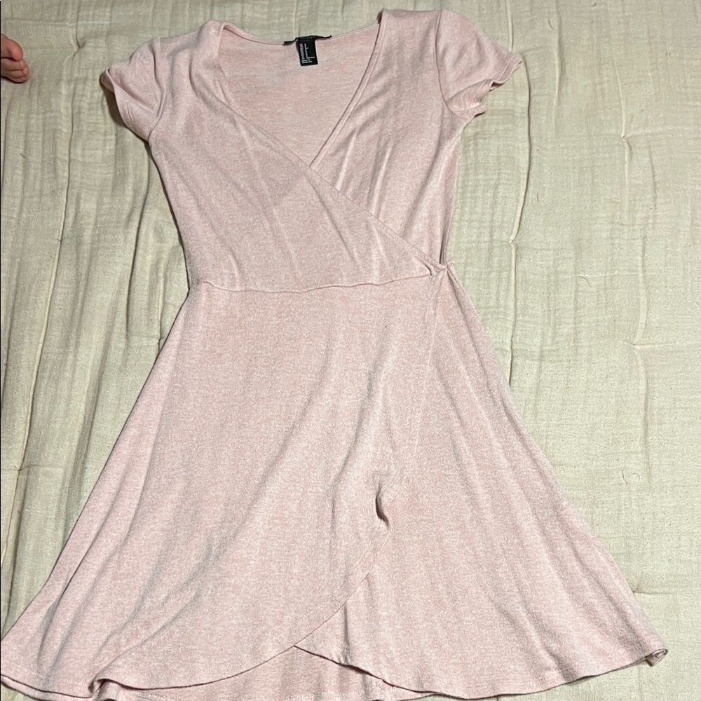 Forever 21 Light Pink Wrap Mini Dress